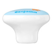 かわいい幸せな皇帝ペンギンのシックな漫画 セラミックノブ (側面)