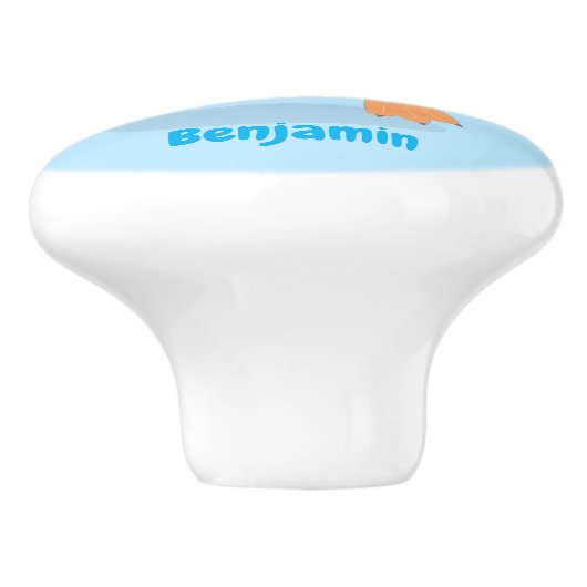 かわいい幸せな皇帝ペンギンのシックな漫画 セラミックノブ (側面)