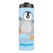 かわいい幸せな皇帝ペンギンのシックな漫画 タンブラー (正面)