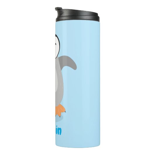 かわいい幸せな皇帝ペンギンのシックな漫画 タンブラー (回転右)