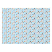 かわいい幸せな皇帝ペンギンのシックな漫画 テーブルクロス (正面(横))