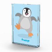 かわいい幸せな皇帝ペンギンのシックな漫画 フォトブロック (右)