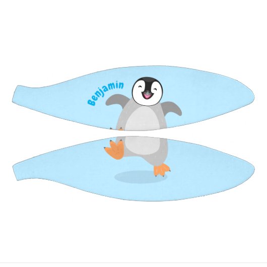 かわいい幸せな皇帝ペンギンのシックな漫画 ミニバスケットボール (パネル)