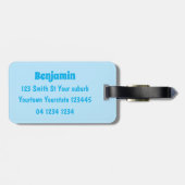 かわいい幸せな皇帝ペンギンのシックな漫画 ラゲッジタグ (裏面横)