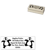 かわいい幸せな皇帝ペンギンのシックな漫画 ラバースタンプ (押印)