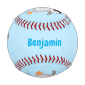 かわいい幸せな皇帝ペンギンのシックな漫画 野球ボール (正面)