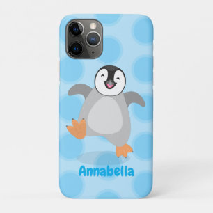 かわいい幸せな皇帝ペンギンのシックな漫画 iPhone 11 PROケース