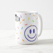 かわいい幸せな笑い コーヒーマグ コーヒーマグカップ (正面右)