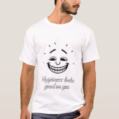 かわいい幸せな笑い Tシャツ (正面)
