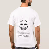 かわいい幸せな笑い Tシャツ (裏面)