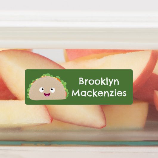 かわいい幸せな笑顔のタコパーソナライズされた漫画 ラベル (貼付)