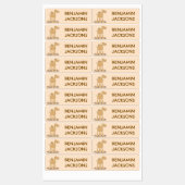 かわいい幸せな笑顔のラクダの漫画パーソナライズされた ラベル (シート)