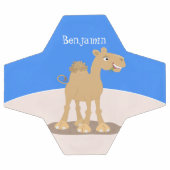 かわいい幸せな笑顔のラクダ漫画イラストレーション サッカーボール (フラット)