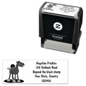 かわいい幸せな笑顔のラクダ漫画イラストレーション セルフインキングスタンプ (インサイチュ)