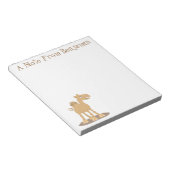 かわいい幸せな笑顔のラクダ漫画イラストレーション ノートパッド (アングル)