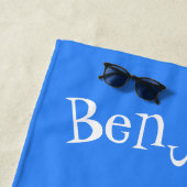 かわいい幸せな笑顔のラクダ漫画イラストレーション ビーチタオル (インサイチュ)