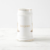 かわいい幸せな笑顔のラクダ漫画イラストレーション ビールジョッキ (中央)