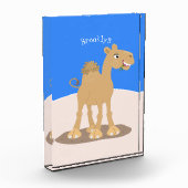 かわいい幸せな笑顔のラクダ漫画イラストレーション フォトブロック (左)