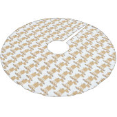 かわいい幸せな笑顔のラクダ漫画イラストレーション ブラッシュドポリエステルツリースカート (アングル)