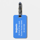 かわいい幸せな笑顔のラクダ漫画イラストレーション ラゲッジタグ (裏面縦)