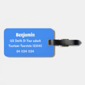 かわいい幸せな笑顔のラクダ漫画イラストレーション ラゲッジタグ (裏面横)