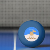 かわいい幸せな笑顔のラクダ漫画イラストレーション 卓球ボール (ネット)