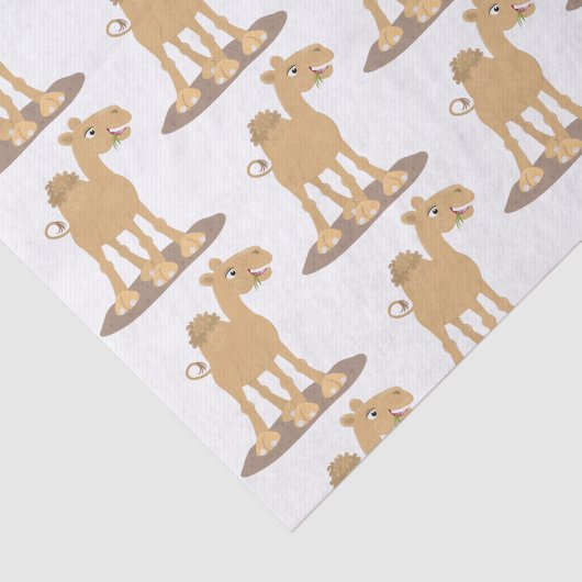 かわいい幸せな笑顔のラクダ漫画イラストレーション 薄葉紙 (詳細)