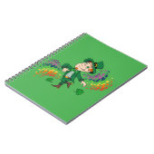 かわいい幸せな笑顔の踊りレプレシャン、虹 ノートブック (左側)