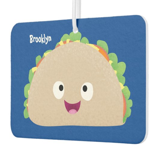 かわいい幸せな笑顔タコアニメイラストレーション カーエアーフレッシュナー (左)