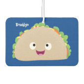 かわいい幸せな笑顔タコアニメイラストレーション カーエアーフレッシュナー (正面)