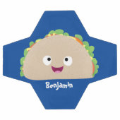 かわいい幸せな笑顔タコアニメイラストレーション サッカーボール (フラット)