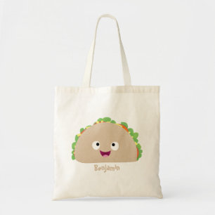 かわいい幸せな笑顔タコアニメイラストレーション トートバッグ