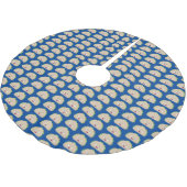 かわいい幸せな笑顔タコアニメイラストレーション ブラッシュドポリエステルツリースカート (アングル)