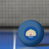 かわいい幸せな笑顔タコアニメイラストレーション 卓球ボール (ネット)