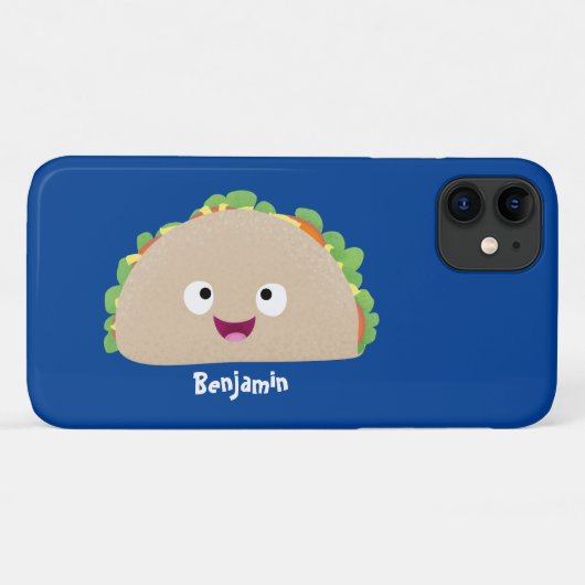 かわいい幸せな笑顔タコアニメイラストレーション Case-Mate iPhoneケース (裏面(横))
