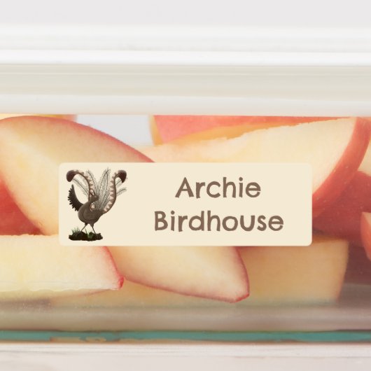 かわいい幸せな素晴らしいライレバードの漫画パーソナライズされた ラベル (貼付)