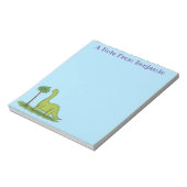 かわいい幸せな緑のブロントサウルス恐竜の漫画 ノートパッド (回転)