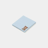 かわいい幸せな茶色のテディベア ポストイット (アングル)