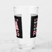 かわいい幸せな豚愛好家ワードアート タンブラーグラス (左)