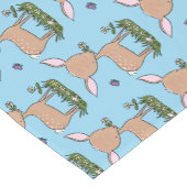 かわいい幸せな赤ちゃん鹿の漫画イラスト ショートテーブルランナー (コーナー)