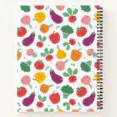 かわいい幸せな野菜のレシピノートブック ノートブック (裏面)