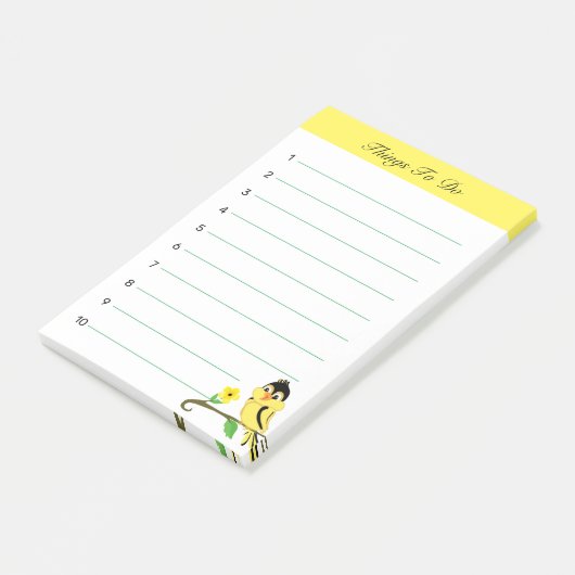 かわいい幸せな金魚のバーディ ポストイット (アングル)