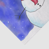 かわいい幸せな雪だるまのイラスト 薄葉紙 (詳細)
