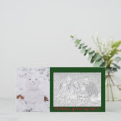 かわいい幸せな雪だるま シーズンカード (スタンド正面)