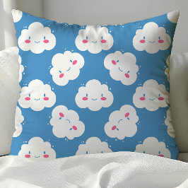 かわいい幸せな雲 雨の日パレード コレクション クッション