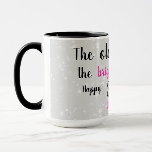 かわいい幸せな30歳の誕生日 マグカップ (左)