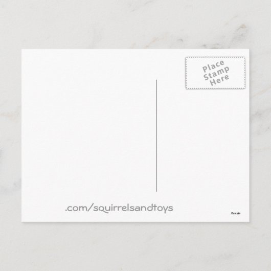 かわいい幸せなEasterFeaturing Squirreのおもしろいなイメージ シーズンポストカード (裏面)