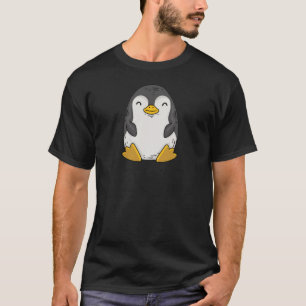 かわいい幸せなLinuxペンギンマスコット Tシャツ