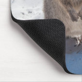 かわいい幸せなQuokkaのビーチ垂直 マウスパッド (コーナー)