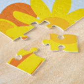 かわいい幸せのまわりにと花リトルキッド ジグソーパズル (側面)